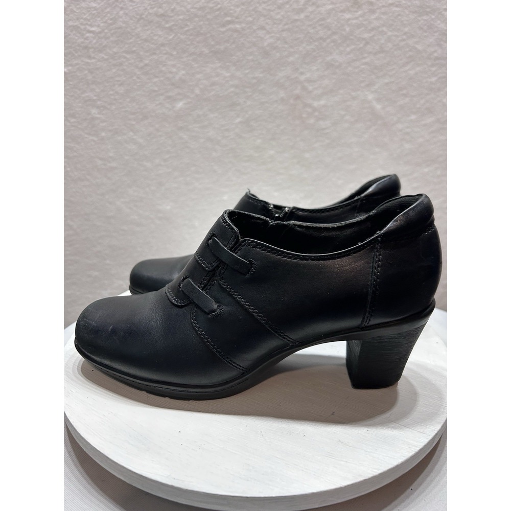 Clarks Bendables Women's Size 8M Black Leather Zip Booties EUC - Picture 12 of 13